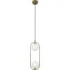 Image de Suspension en verre dépoli et métal laiton 48 cm Ring - Maytoni