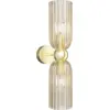 Image de Applique murale en verre coulé cognac et armature en métal dorée Antic - Maytoni
