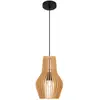 Image de Suspension noire bois déco Ø20cm E27 40W Maytoni Roots