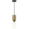 Image de Suspension Maytoni Memory noir/or 1xE14 en verre blanc