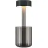 Image de Lampe de table portable en aluminium noir et vase en verre fumé 12x34,8cm AI Collaboration - Maytoni