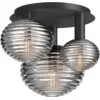 Image de Plafonnier en métal noir 3 ampoules 53,5x38,5cm Reels - Maytoni