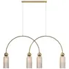 Image de Suspension ANTIC Maytoni laiton ambre verre 4xE14 110cm