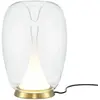Image de Lampe de table LED intégrée moderne dorée 3000 K 800 lm abat-jour en verre