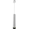 Image de Suspension tube blanche Maytoni Artisan GU10 10W alu