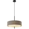 Image de Suspension moderne gris/noir abat-jour rond 5xE27 60W