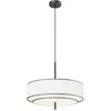 Image de Suspension moderne noir/blanc abat-jour rond 5xE27 Maytoni
