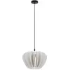 Image de Suspension moderne Cambio feutre noir chrome E27 60W