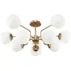 Image de Lustre avec 10 sphères en métal doré Erich - Maytoni