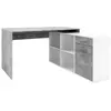 Image de Buffet bas - CARACAS - Décor bleu navy - 2 portes vitrées + 2 portes - L180 x H90 x P40 cm