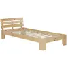 Image de Homestyle4U Lit Simple en Bois avec Sommier 90x200 cm