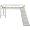 Image de Homestyle4U Lit mezzanine enfant - Blanc 90x200 cm