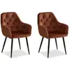 Image de Homestyle4U - Lot de 2 chaises Egg - Marron