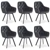 Image de Homestyle4U Lot de 6 chaises - Gris
