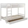 Image de HOMESTYLE4U Lit superposé blanc avec matelas - 90x200
