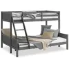 Image de HOMESTYLE4U Lit superposé 90x200 et 140x200 cm - Gris