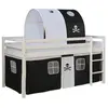 Image de Homestyle4u Lit Mezzanine 90x200 - Noir Pirates