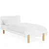 Image de HOMESTYLE4U Lit junior 90x200 cm - Blanc
