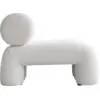 Image de Fauteuil design en tissu bouclé blanc cassé Foku - 101 COPENHAGEN
