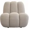 Image de Fauteuil design en tissu bouclé beige Toe - 101 COPENHAGEN
