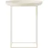 Image de Table d'appoint ronde en acier blanc antique 45 cm Duke - NORR11