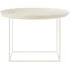 Image de Table basse ronde en acier blanc antique 70 cm Duke - NORR11