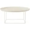 Image de Table basse ronde en acier blanc antique 90 cm Duke - NORR11