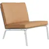 Image de Fauteuil en acier et cuir camel Man - NORR11