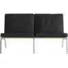 Image de Canapé 2 places en acier et cuir anthracite Man - NORR11