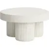 Image de Table basse en fibre de béton blanche sur aluminium moulé 70x37cm Gear - NORR11
