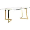 Image de Beliani Table Basse Fresno - Verre/Doré