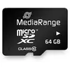 Image de MediaRange Carte microSDXC 64 Go Classe 10 avec Adaptateur SD Transfert Rapide Noir