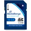 Image de MediaRange Carte Mémoire Flash SDHC Class 10 Haute Vitesse 16 Go Bleu