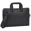 Image de Sacoche slim en similicuir pour ordinateur portable - 13,3" - Noir