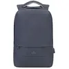 Image de Rivacase Sac à dos pour PC portable 15,6" antivol avec port USB intégré Gris foncé