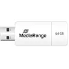 Image de MediaRange Clé USB 2.0 64Go pour Stockage Facile et Transport Mobile Blanc