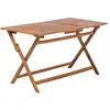 Image de Table de jardin en bois clair 140 x 75 cm CENTO