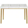 Image de Bureau Design 3 Tiroirs Lindenhof 120cm Blanc & Chêne