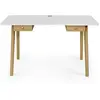 Image de Mes bureau avec caisson - Blanc