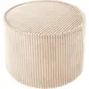 Image de Pouf rond en velours côtelé marron 25 x 40 cm - Wigiwama