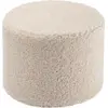 Image de Pouf rond en sherpa bouclé biscuit 39,5x25cm Pouffe - Wigiwama