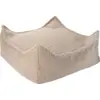 Image de Pouf carré sherpa bouclé biscuit 60x60cm Beanbgas - Wigiwama