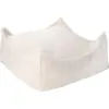 Image de Pouf carré sherpa bouclé crème 60x60cm Beanbgas - Wigiwama