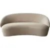 Image de Canapé 2 places velours beige Naïve - Emko