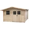 Image de Abri de jardin en bois 14m² [ ]Oz[ ] - 388 x 298 x 225 cm - 28 mm