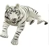 Image de Hansa peluche tigre blanc couché - 150 cm