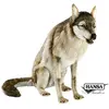 Image de Hansa peluche loup assis - Gris