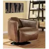 Image de Vente-Unique Fauteuil club cuir vieilli Florentin