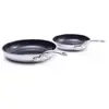 Image de Set de poêles 20 /28 cm inox triply revêtement céramique - Première