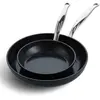 Image de Set de 2 Poêles 20 /28 cm aluminium forgé revêtement céramique - Barcelona Pro